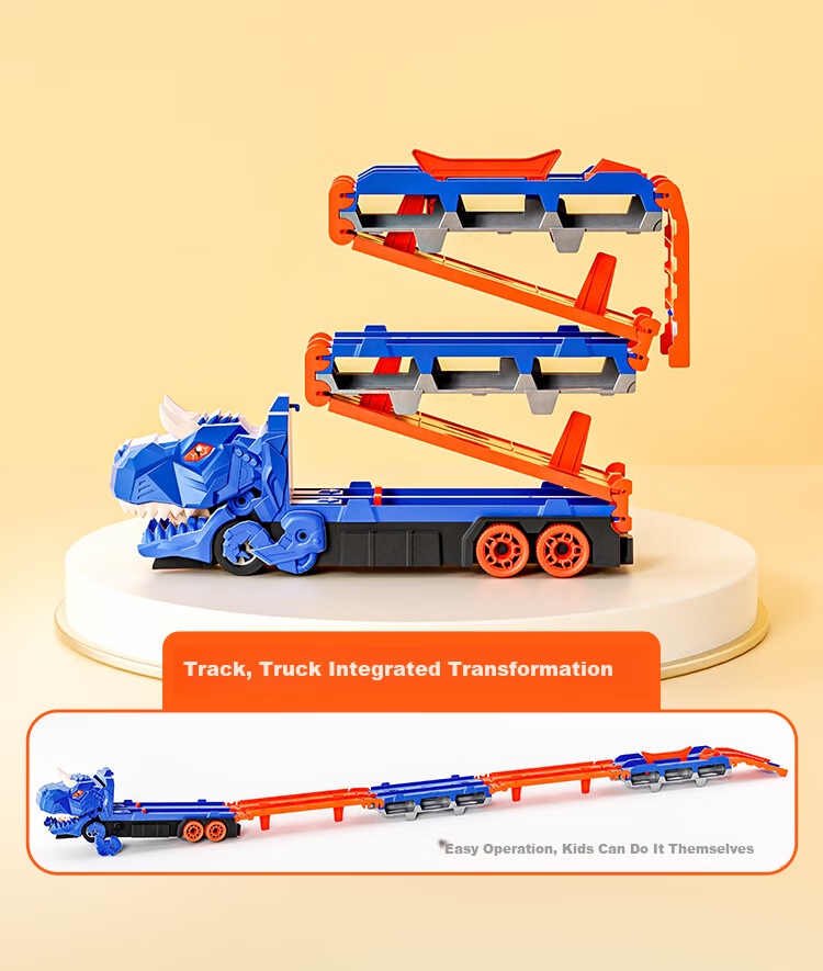 BAOLE STAR TOYS Children's Toy Car for Boys Aged 3-6, Birthday Gift, Track Car, Alloy Vehicle, Large Size, Ejecting Transport Truck 5