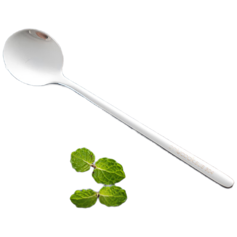Onlycook 304 Stainless Steel Long-Handled Mixing Spoon, Small Soup Spoon, Seasoning And Coffee Spoon, Extended Creative Ice Spoon, Dessert Honey Spoo