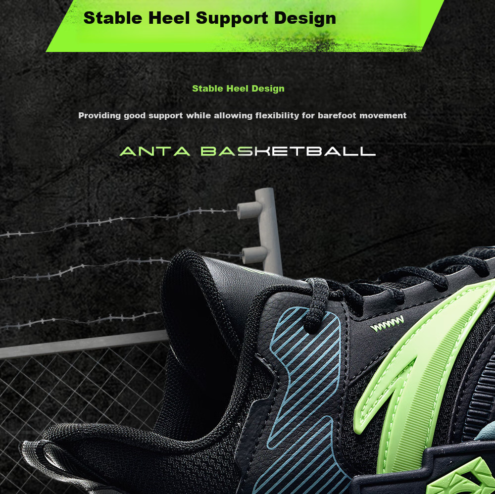 ANTA Children's Sports Shoes for Boys, Spring Wear-Resistant Practical Basketball Shoes with Cement Star Design A12511101 13