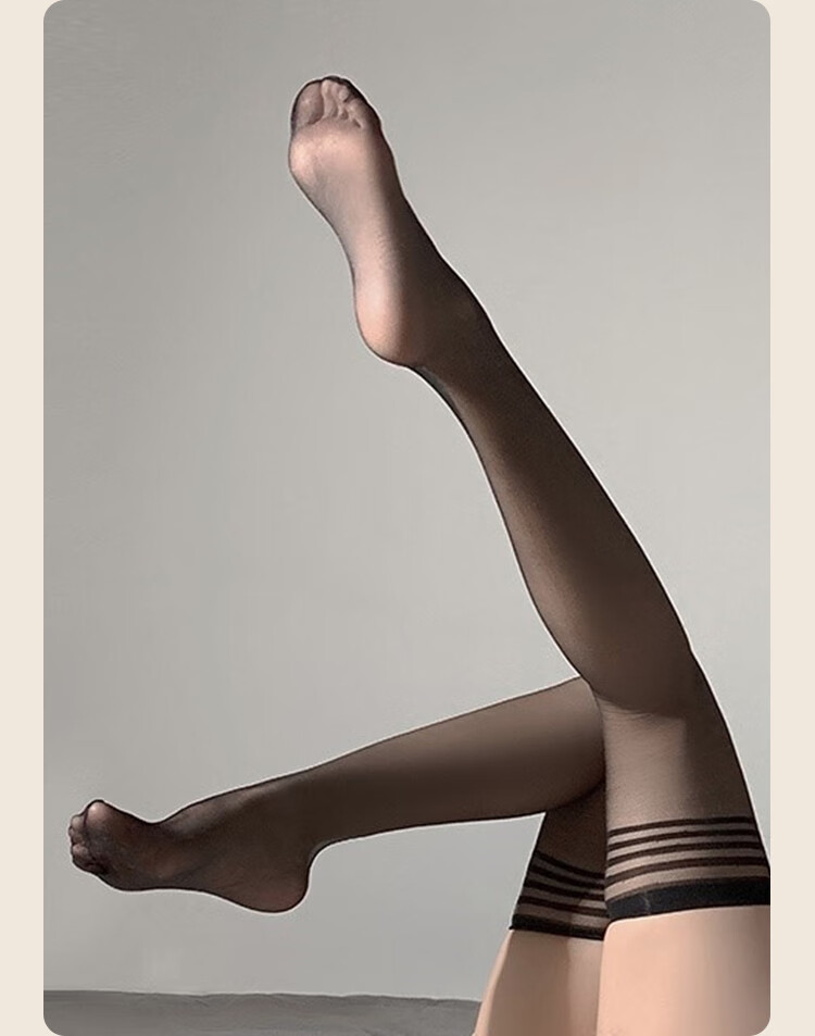 MiiOW Thigh-High Stockings for Women, Spring And Autumn Thin Style, Anti-Slip And Snag-Resistant Invisible Over-Knee Socks, Skin Color, 4 Pairs Per Pack 15