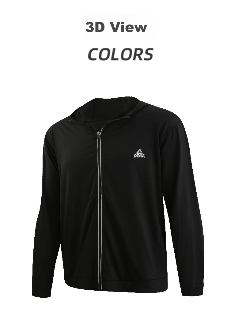 PEAK Men's Fitness Hoodie Jacket, Quick-Dry High-Elasticity Sweatshirt, Training And Morning Jogging Wear, Black | Jacket XL 9