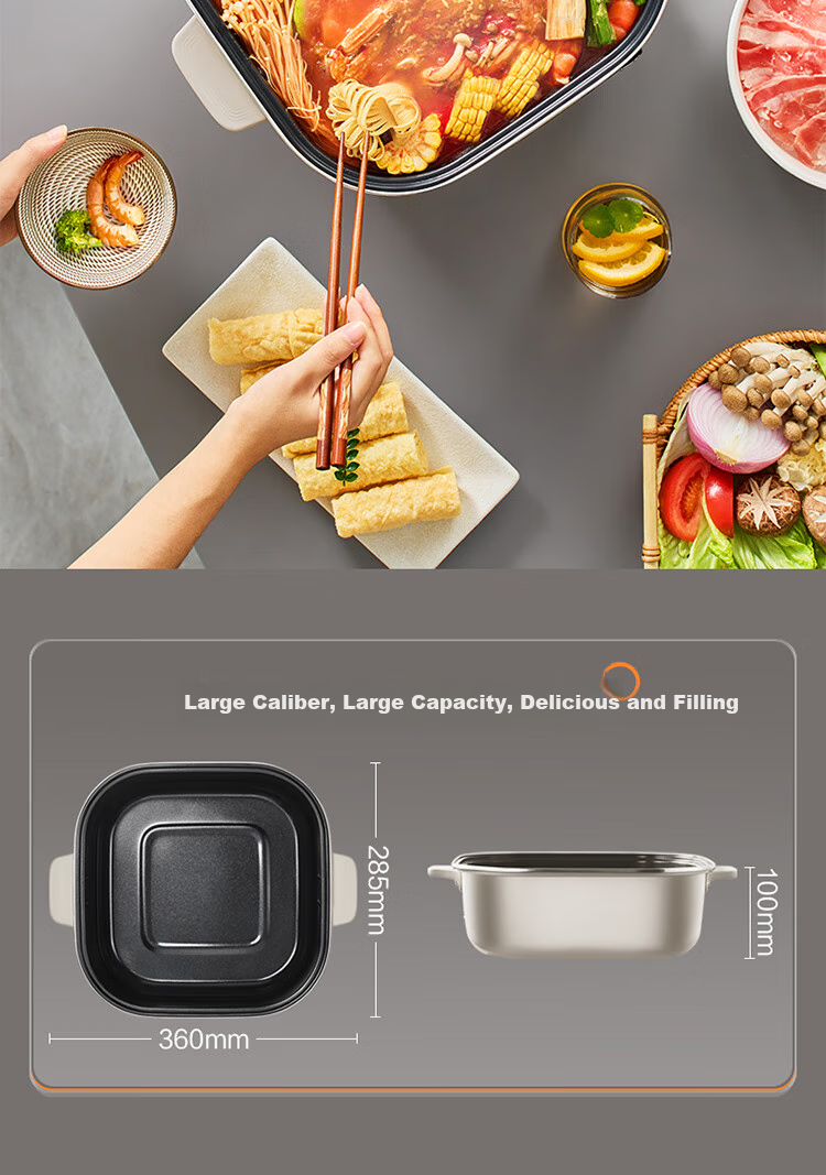 SUPOR IH Electric Hot Pot, Zero Fluorine Titanium Ceramic 6L Household Multifunctional Electric Cooker, 2200W Intense Heat, All-In Hot Pot for Stir-Frying And Cooking, Detachable Design C22-IC800 19
