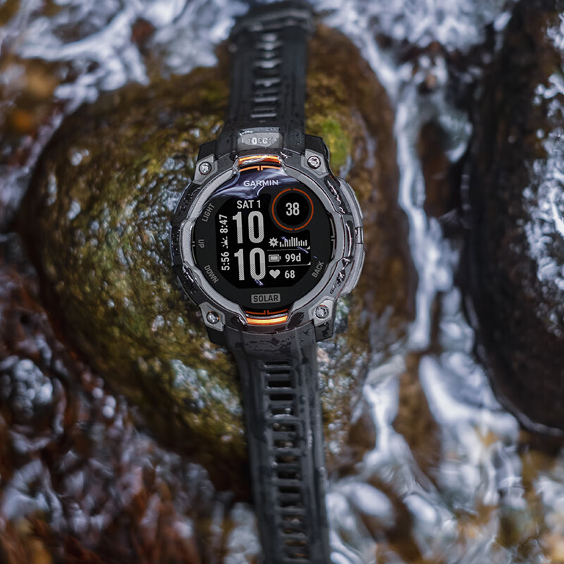 GARMIN Instinct 3 Solar Edition, Midnight Black (45mm), Heart Rate Running Outdoor Sports Smartwatch