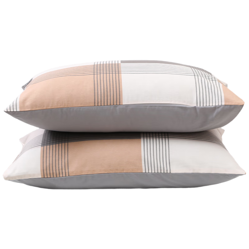 KING SHORE Pure Cotton Pillowcase Set of Two, Antibacterial Cotton Single Pillow Covers for Student Dormitory Pillowcases, Wemeng, 48*74cm*2