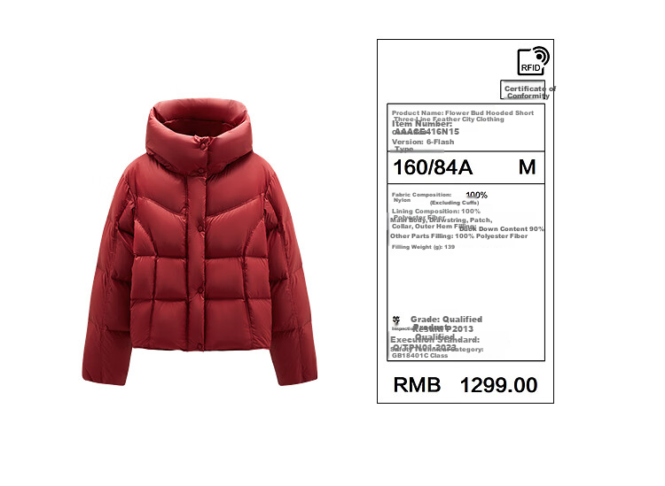 Taipingniao Women's down Jacket with Hood, Puffer Winter Warm Coat, Pink Short Style, XS 48