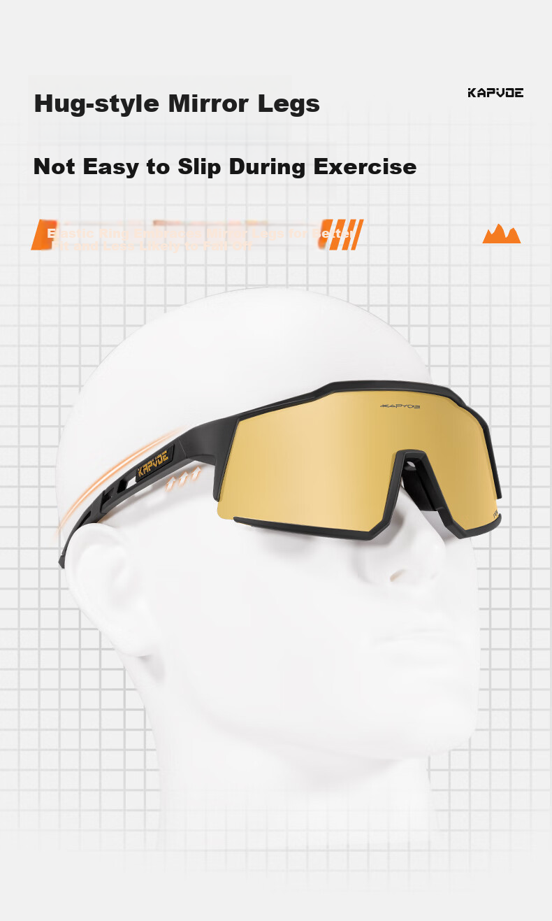 KAPVOE Pioneer Colorful Hiking Sunglasses Outdoor Windproof Polarized Goggles Unisex 5