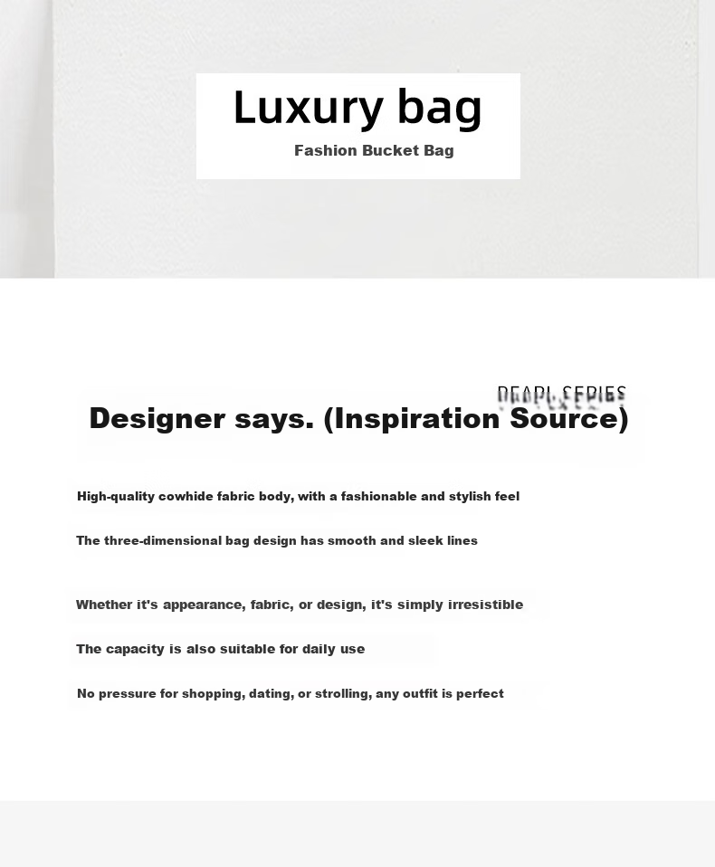 Aiqinghai Handbag, Women's Shoulder Crossbody Bag, Tote Water Bucket Bag, Luxury Brand, Birthday And Mother's Day Gift, Practical Present for Mom 5