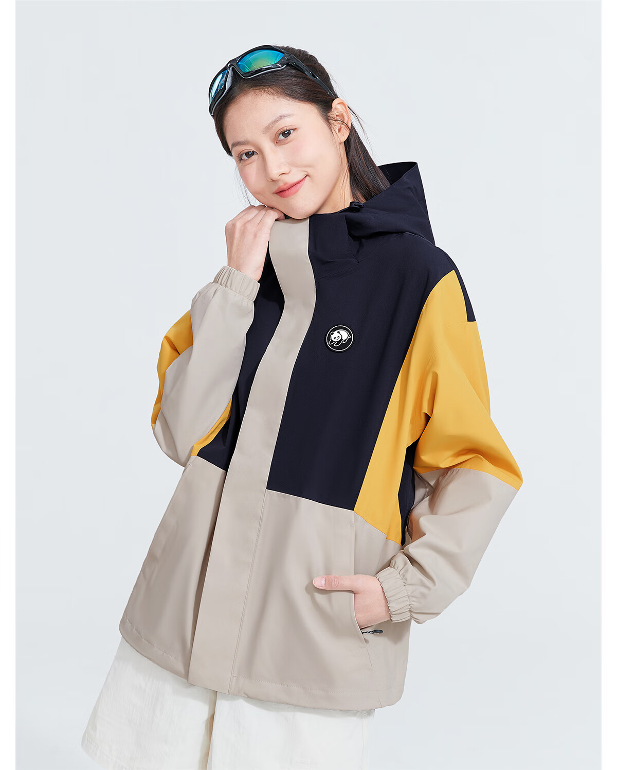 Panda Camel Series Yunxi Single-Layer Waterproof Windproof Outdoor Mountaineering Jacket for Men and Women 8640, M 19
