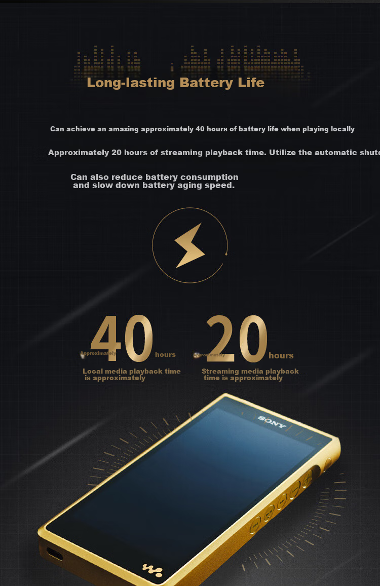 SONY NW-WM1ZM2 Hi-Res High-Resolution Music Player/MP3 Hi-Fi Lossless Flagship, Oxygen-Free Copper Gold-Plated Body, Jin Zhan 2nd Generatio 19