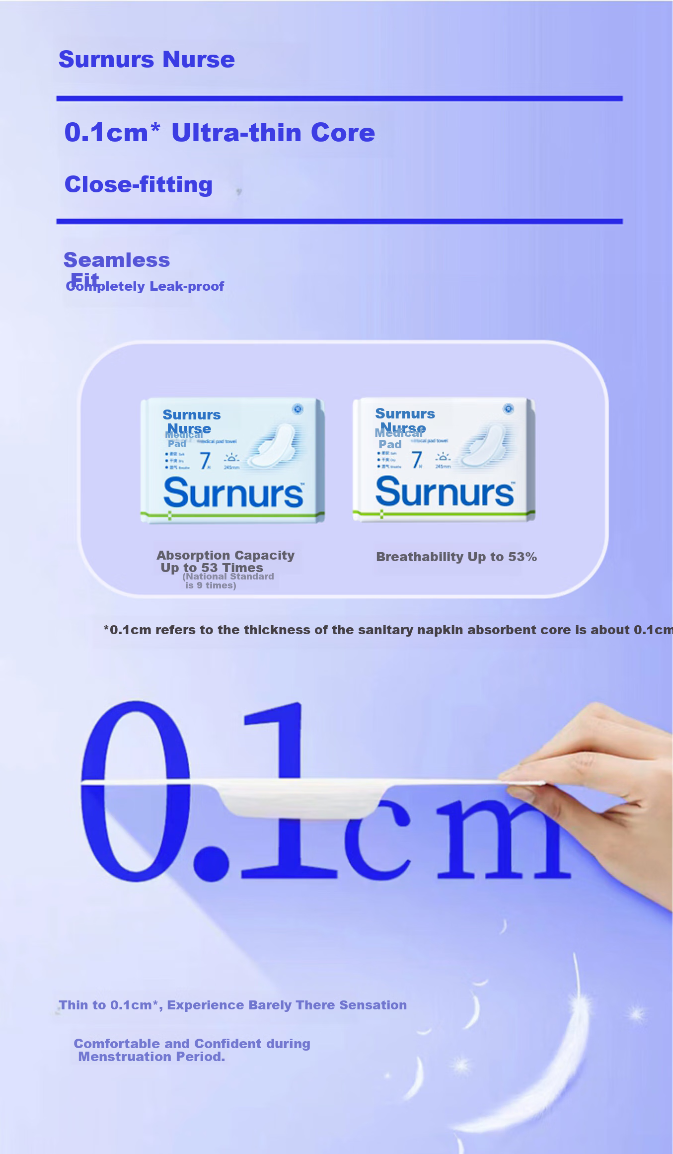 Suerhushi Medical-Grade Daily Sanitary Pads, 245mm, 35 Pieces, Factory-Made Medical Device Registration, Nursing Pads, Menstrual Pads, 5 Packs 6