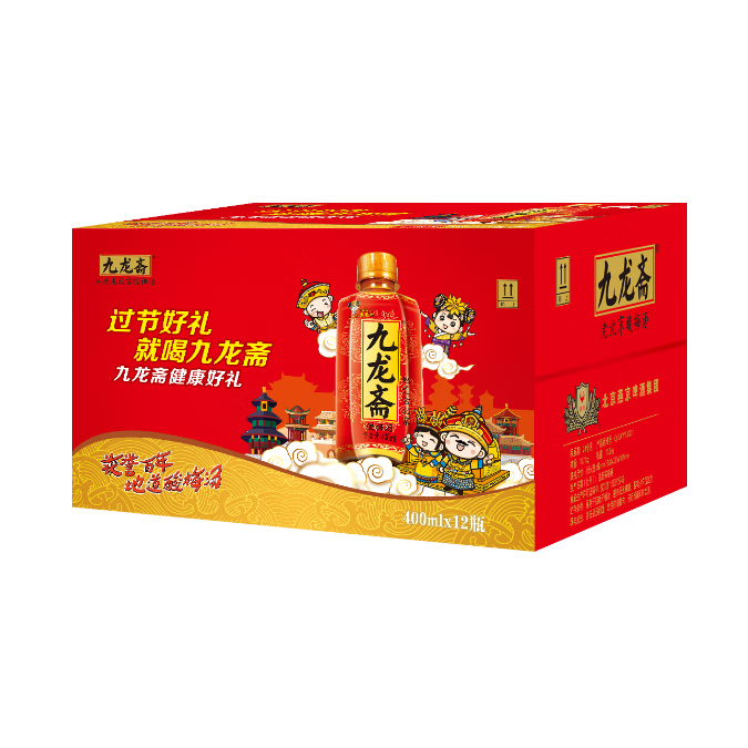 九龙斋老北京酸梅汤果蔬汁400ml*12瓶整箱装饮料  北京老字号 