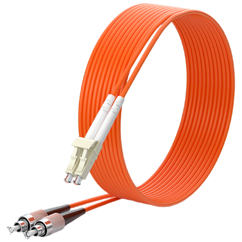 HUALIXIN Telecom-Grade Fiber Optic Patch Cable, FC-LC Multi-Mode Duplex 3 Meters, OM1 Gigabit 62.5/125 Optical Cable Fusion Splice Pigtail, Dual-Core Patch Cord, HLX-M1