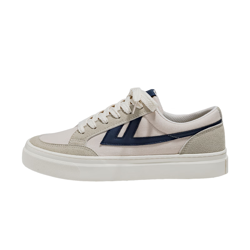 Huili Men's Canvas Shoes, New Spring And Summer Thick-Soled Sneakers for Men, Casual Sports Shoes, Beige/blue, Size 43