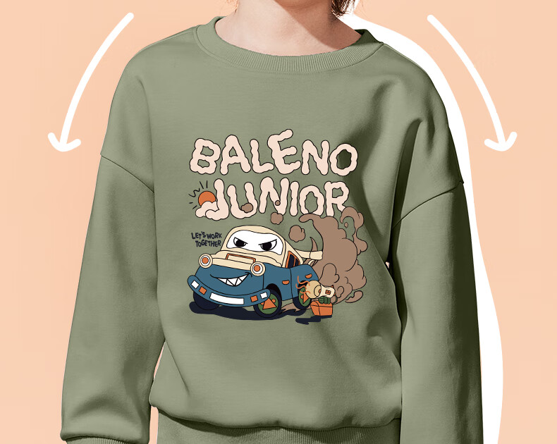 Baleno Boys' Sweatshirt, Spring And Autumn 2025 Collection, Trendy Casual Round Neck Top for Boys, Children's Autumn Clothing, Sports Sweatshirt 6