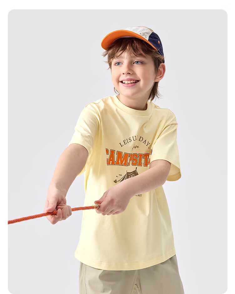 BALABALA Children's Short-Sleeve T-Shirt, Boys And Girls Summer Wear, Moisture-Wicking Quick-Dry Parent-Child Top, 208225117220 12