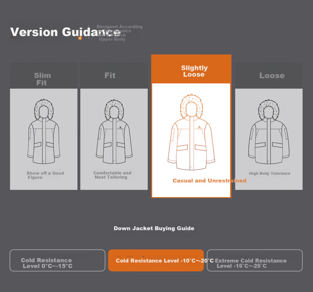 CAMEL Men's Clothing, Large Fur Collar down Jacket, Winter Thickened Workwear Outdoor Warm Windproof Coat, M34CS01643 1