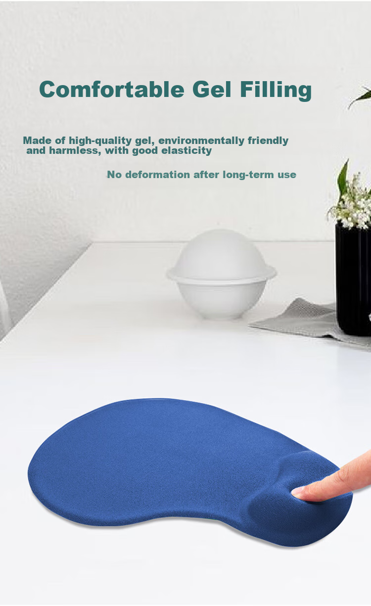 JPLAYER Laptop Wrist Rest Mouse Pad Hand Support Silicone Non-Slip Integrated Handrest for Men And Women, Office Typing Gaming Ergonomic Design Dirt-Resistant Royal Blue 4