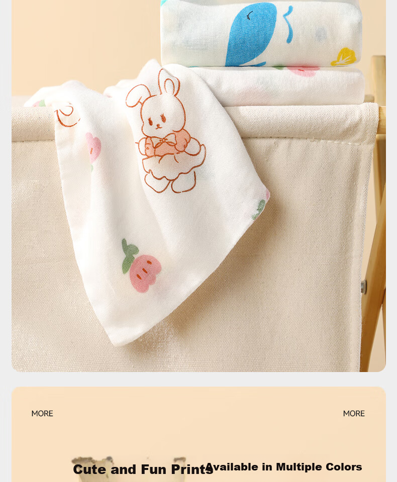 Grace Class A Pure Cotton Towel for Children, Skin-Friendly, Super Absorbent, Animal Print Face Towel, Pack of Four, Sports 11