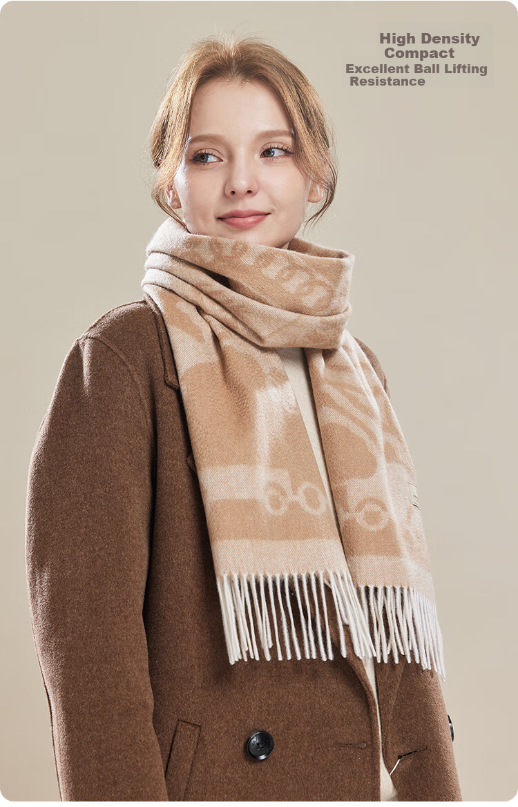 JIUMU 100% Cashmere Scarf for Women, Autumn And Winter Shawl, Warm Neck Wrap, Gift for Girls, National Day Birthday Present, Gift Box Set 6