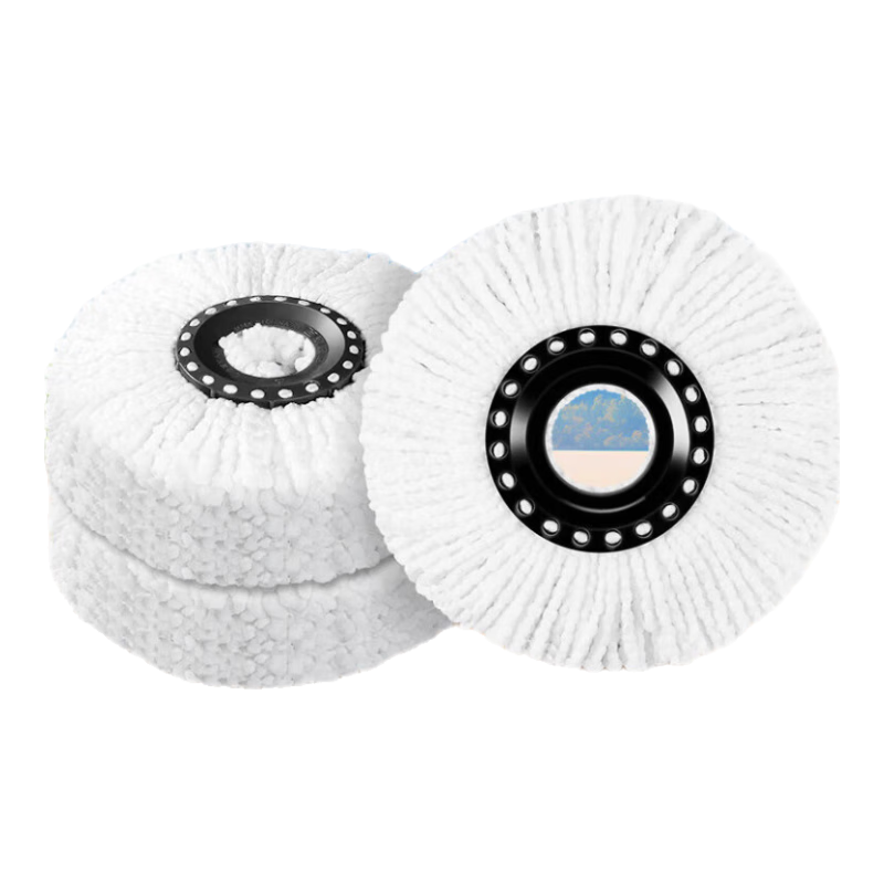 Baijiahaoshi Rotating Mop Replacement Heads 31cm Wide 3-Pack Universal Fiber Mop Pads Absorbent Floor Cleaning Cloths
