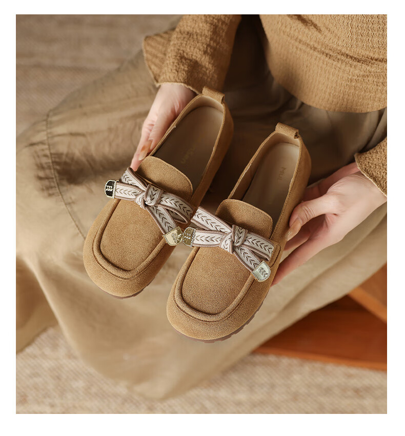 Mulinsen Women's Casual Comfortable Slip-On Birkenstock Style Shoes Brown Size 37 7
