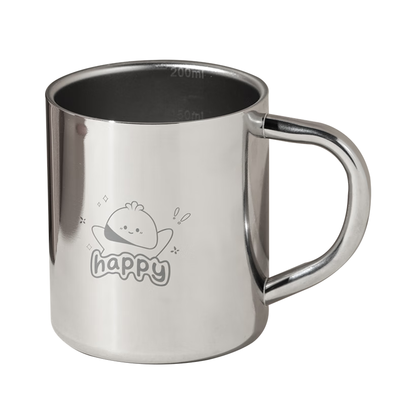 Corn 316 Stainless Steel Children's Milk Cup with Lid, Anti-Scald and Drop-Resistant Baby Feeding Cup and Lunch Box