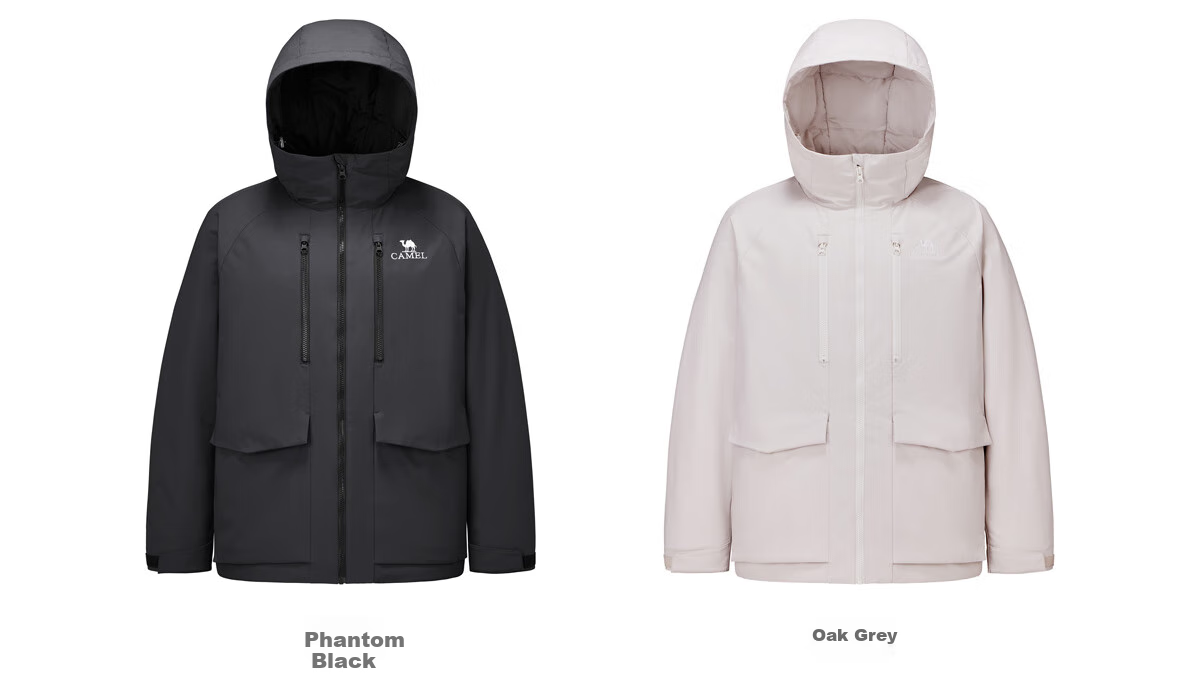 CAMEL Men's Jacket, Cotton Coat, Winter Hooded Fleece-Lined Thickened Waterproof Workwear Cotton Jacket for Men, M34CAEC735 31