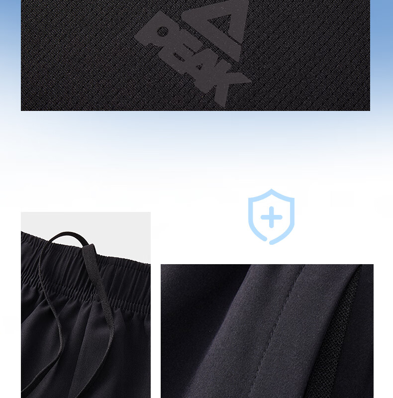 PEAK Quick-Dry Sports Set for Men, Summer Running Casual Badminton Outfit, Breathable Two-Piece Short-Sleeve Shorts for Men DF152001 24