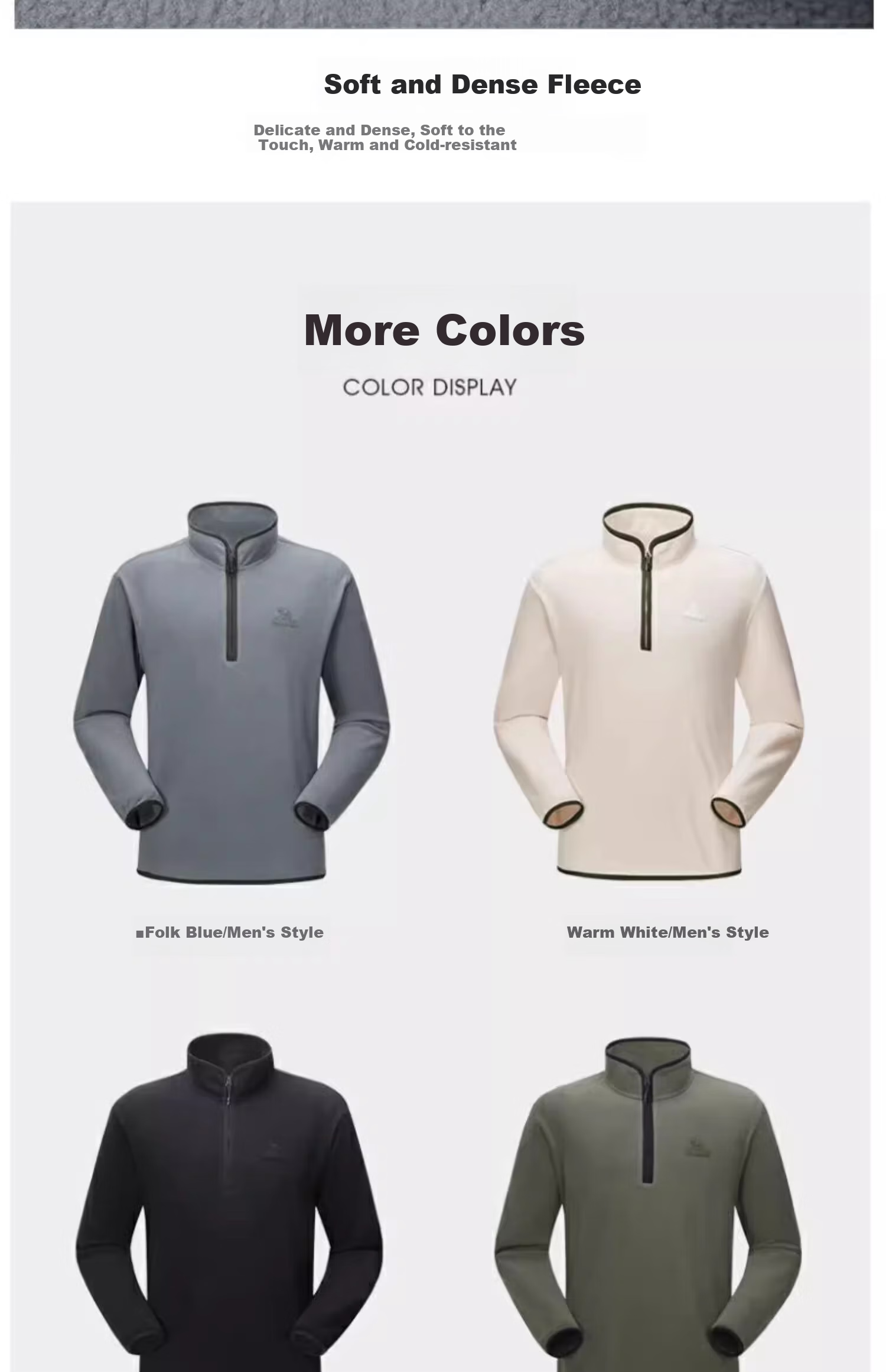 CAMEL Outdoor Fleece Jacket Unisex Sweatshirt Spring Autumn Warm Coat Inner Liner Purple L 20