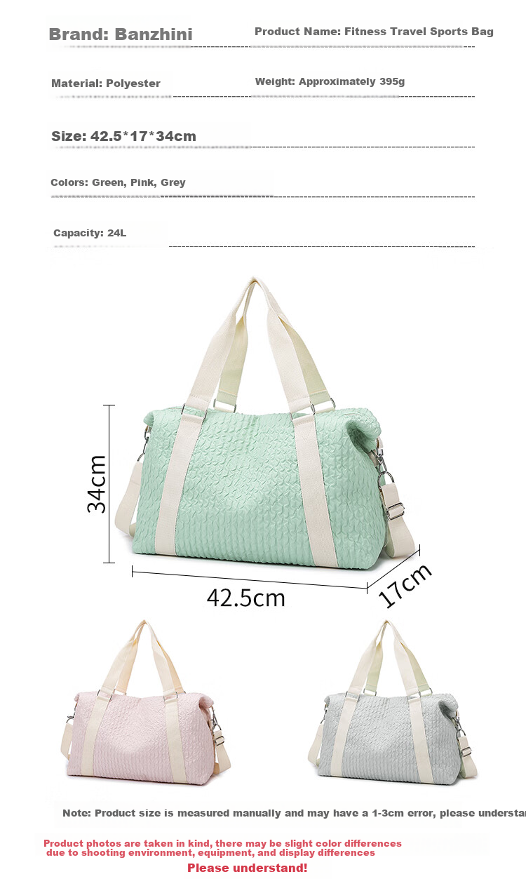 Banzheni Travel Bag Large Capacity Suitcase with Handle for Men And Women, Storage Bag for Maternity, Business Trip, Fitness, Handheld Crossbody Bag 1
