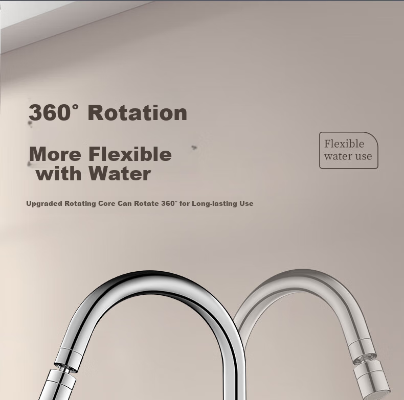 ZUNCHI Kitchen Faucet, Stainless Steel Hot And Cold Dishwashing Sink Basin, 360° Rotating Anti-Splash Household Tap, 2056B 19