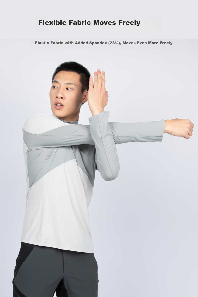 DECATHLON Quick-Dry Long Sleeve T-Shirt, Moisture-Wicking, Fast-Drying, Navy Blue - Men's S - 4313138 3