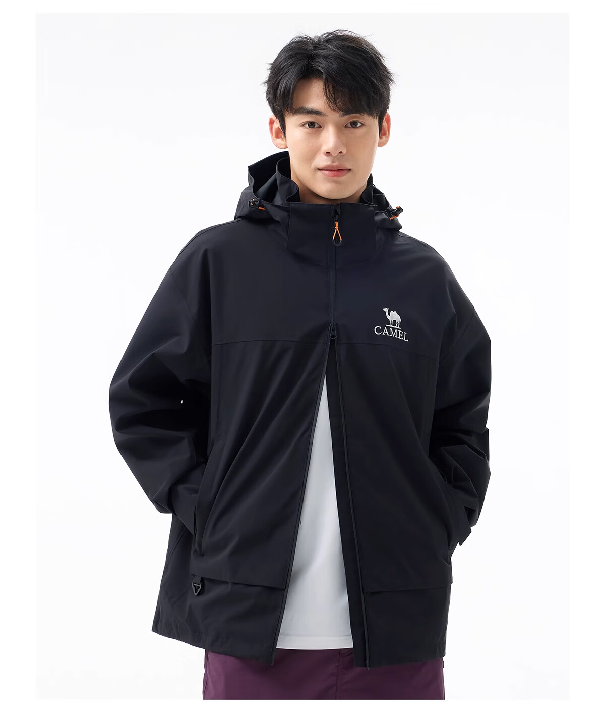 CAMEL Outdoor Jacket, Triple Protection, Men's And Women's Wear, Short Style Coat, Loose-Fitting, Breathable, Windproof, Waterproof, Casual Outerwear, G076XXXL 8