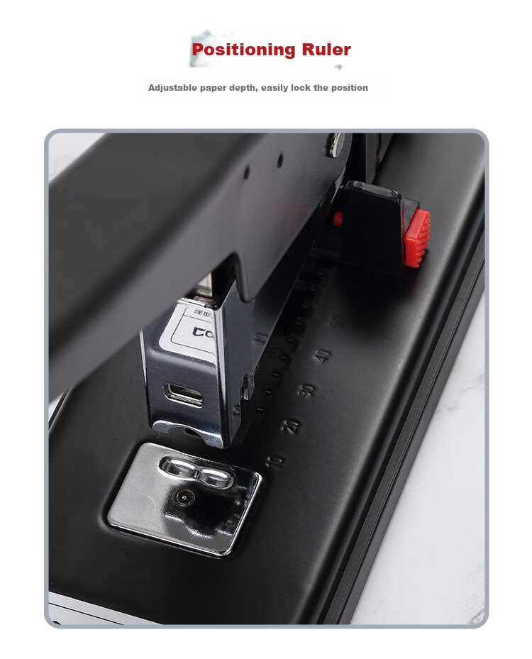 COMIX 100-Page Simple Heavy-Duty Stapler, Large Thick Heavy-Duty Stapler, Adjustable Standard Size, Compatible with 23/6-23/13 Staples, B3115 Black 3