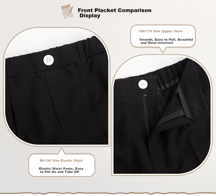 LUOBOBEIBEI Boys' New Chinese-Style Formal Wear, Ethnic Style Jacket, Children's National Style Tang Suit Performance Costume, Black Two-Piece Set, Size 140 9