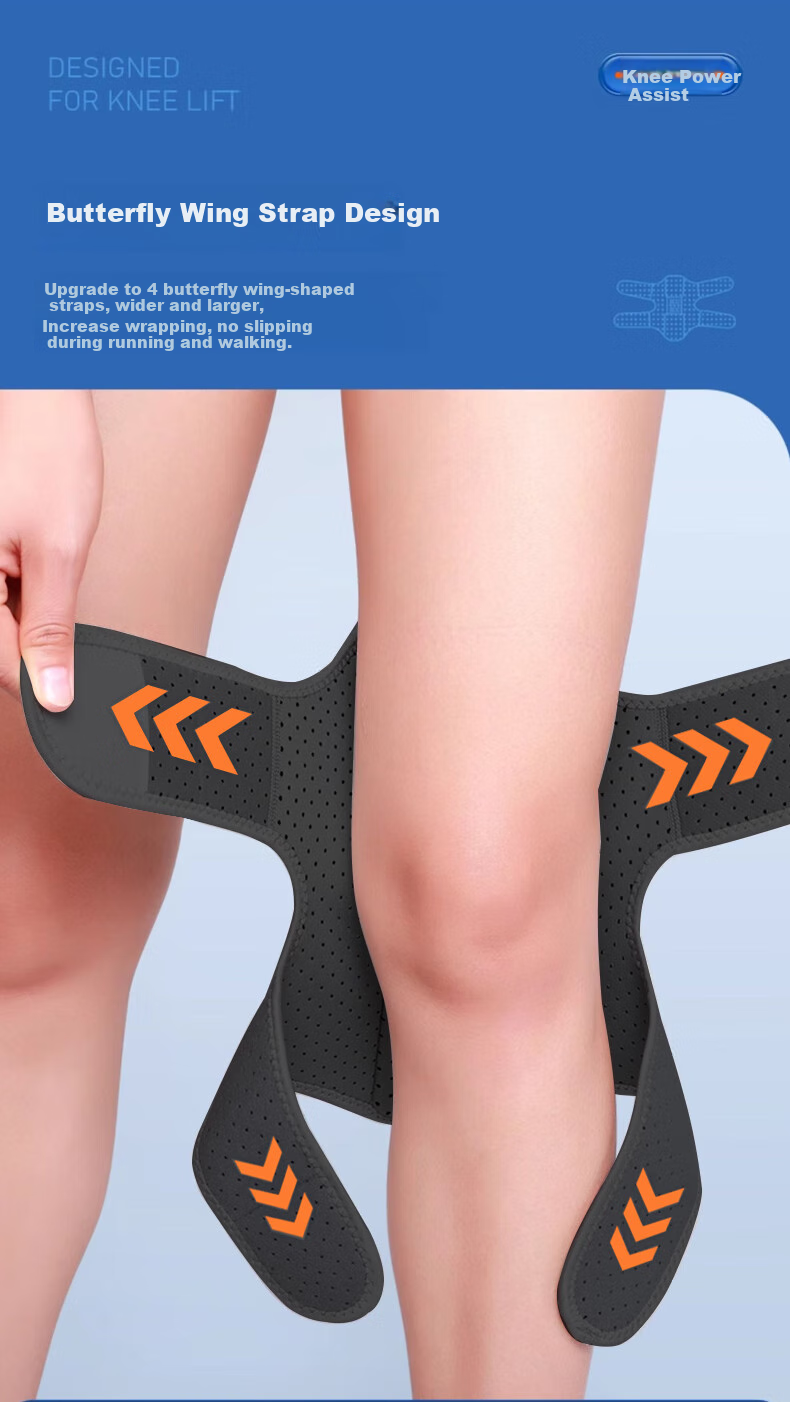Chidong Knee Brace, Patellar Tendon Support, Joint Hiking Aid, Sports Knee Support, Splint, Black, Single Piece 5