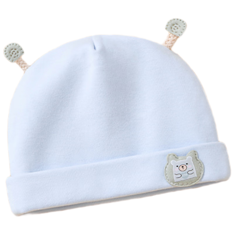 Betis Baby Hat Four Seasons 3-12 Months Newborn Unisex Infant Double-Layer Soft Fontanelle Protection Cap Class A