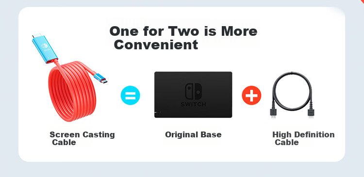 BUBM Switch Portable Dock, Charger NS Screen Mirroring Cable, HDMI Screen Mirroring Device, PD Fast Charging Cable, OLED 4K 60Hz High-Definition Expansion Cable Accessories, Suitable for ROG Handheld Games, Black And White 6