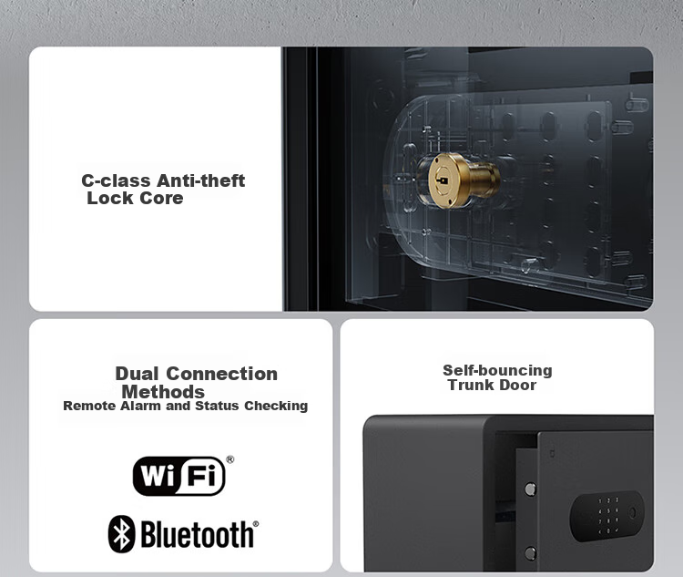 MIJIA Smart Safe Box, 30CM, Fingerprint Password, 6 Unlocking Methods, Office And Home Safekeeping Cabinet, Confidential Box 3