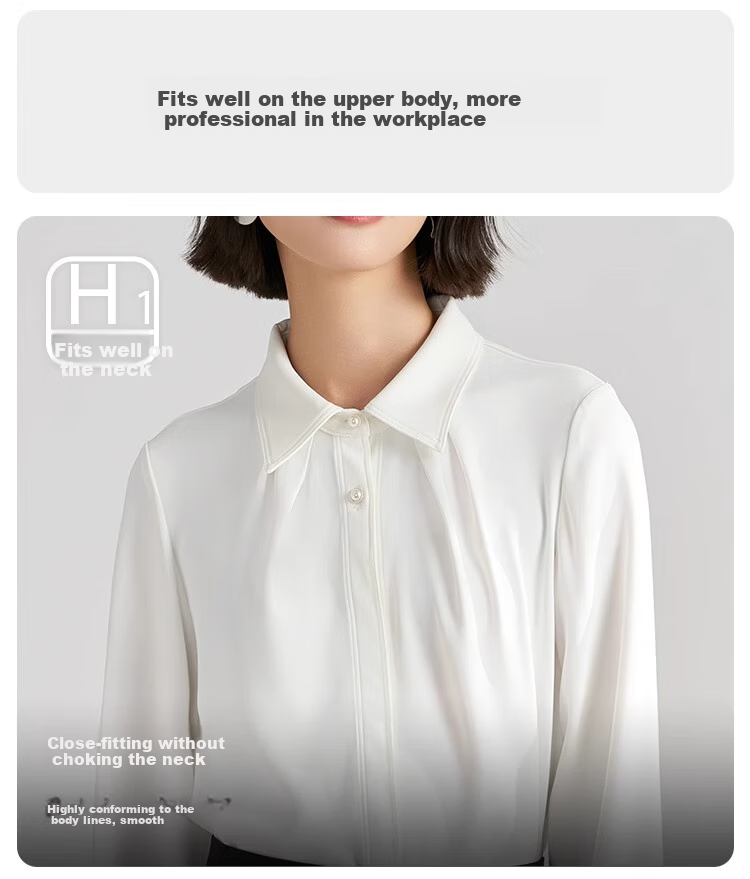 Bodexiaojie Women's Professional Blazer, Elegant Interview Attire, Office Wear Top for Petite Figures, Long-Sleeve Shirt, Size S 8