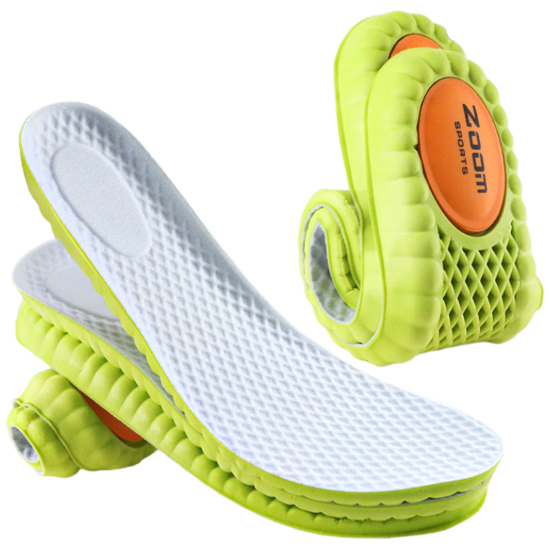 Buyun [2 Pairs] Sweat-Absorbing Antibacterial Odor-Resistant Insoles for Men Breathable Sports Running Soft Cushioned Military Training Pain-Relief Leather Shoe Insoles