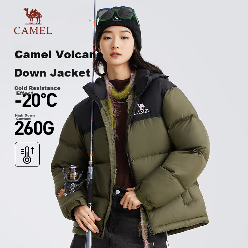 CAMEL Flame Mountain down Jacket 2.0 Wang Junkai Edition [Wang Zhe Kai Armor] Men's Thickened Warm Coat for Winter