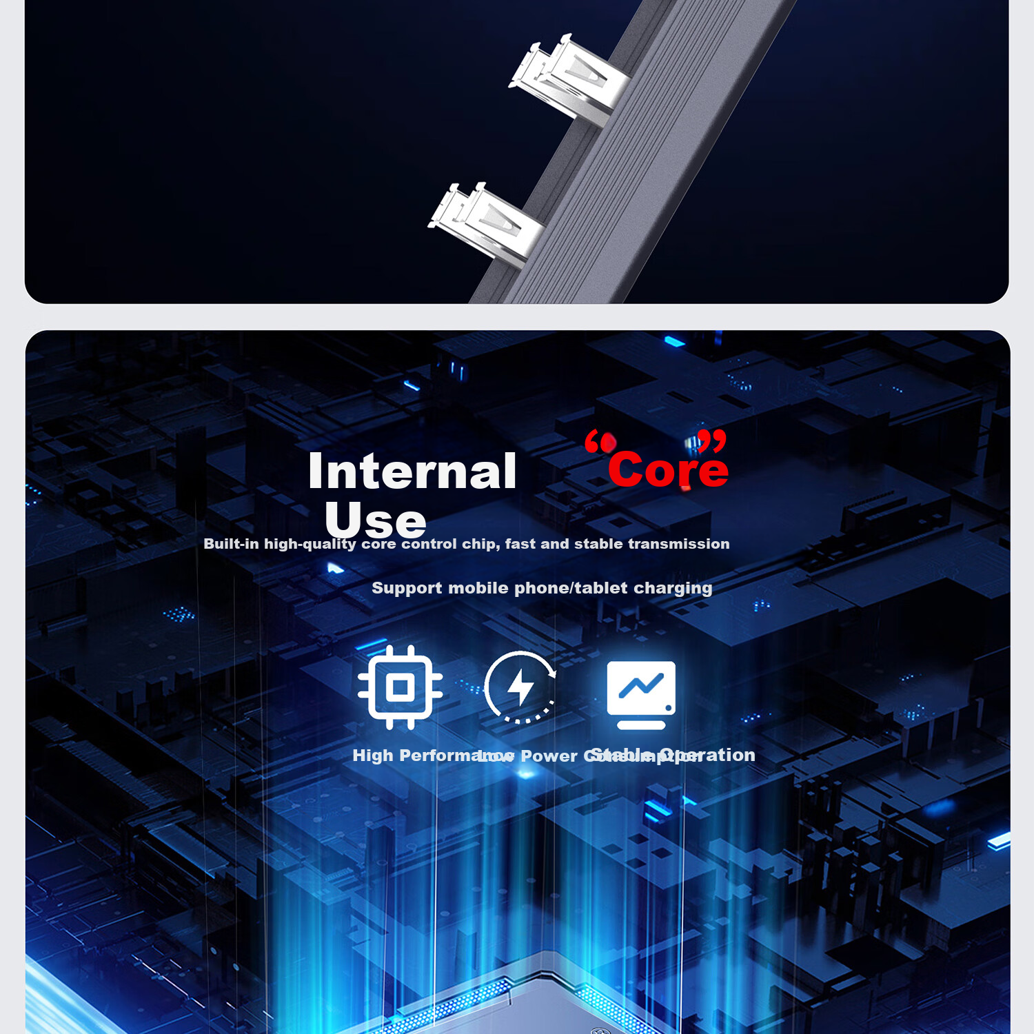SIPOLAR Expansion Dock USB2.0 Hub with 20 Ports Industrial Grade Hub A-805p (3m) HUB Power Supply 120W Output Hard Drive Phone Bulk Transfer One-To Single Port 1A 11