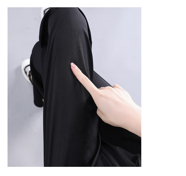 MJ STYLE Women's Ice Cool Wide-Leg Pants 2026 Summer Loose Casual Breathable High-Waist Slimming Trousers 9