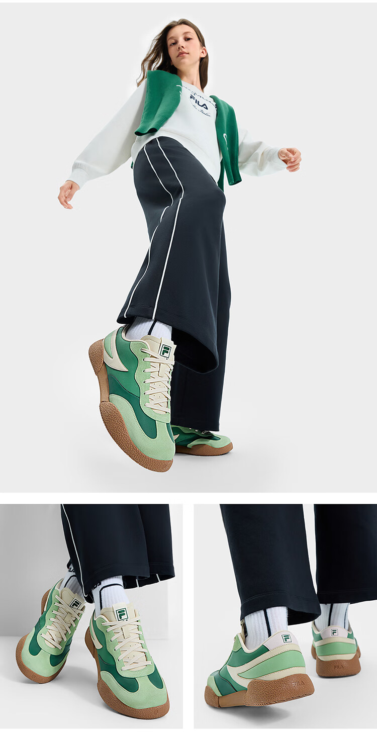 FILA Official Yang Mi Same Style Women's Shoes, PENGUIN Retro Sneakers, Penguin Shoes, Training Shoes, Casual Shoes 37