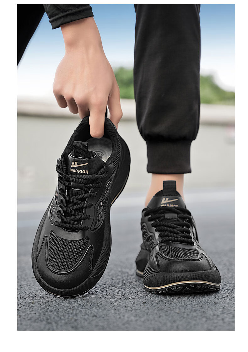 Warrior Men's Sports Shoes 2026 Summer New Men's Versatile Thick-Soled Breathable Casual Trendy Shoes White/Orange Size 39 13