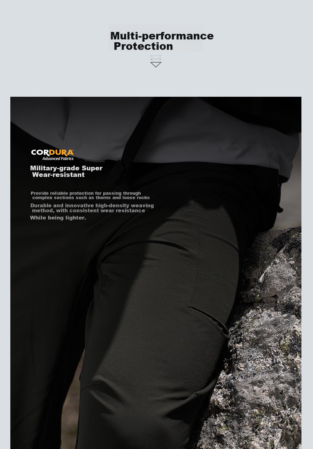 KAILAS Men's T10-X Softshell Pants CORDURA Durable Breathable Windproof Outdoor Heavy-Duty Hiking Pants 5