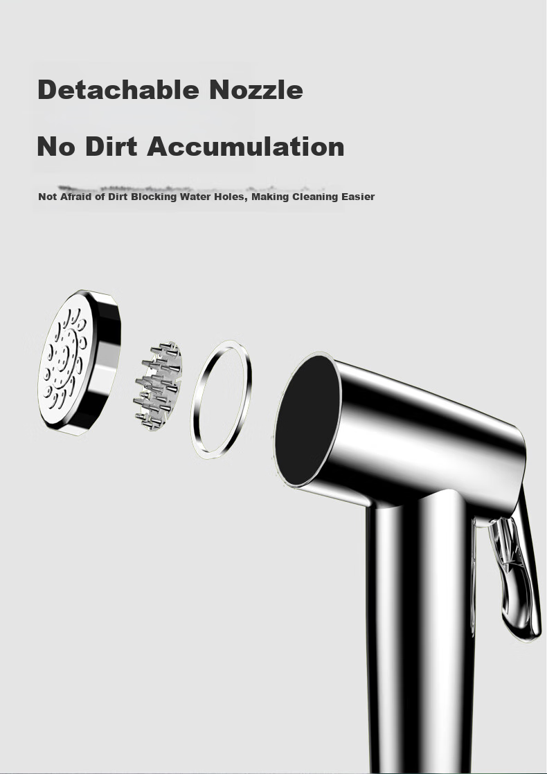 FAENZA Brass Toilet Flusher Kit, Pressure-Increasing Spray Gun, One Inlet Two Outlets Check Valve FES201CP 6