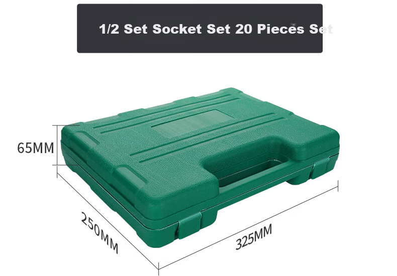 GREENER Electric Wrench Socket Set, Hexagonal Extended Impact Wrench Socket Heads, Household Use, 8-24mm Sockets, 10-Piece Set 14