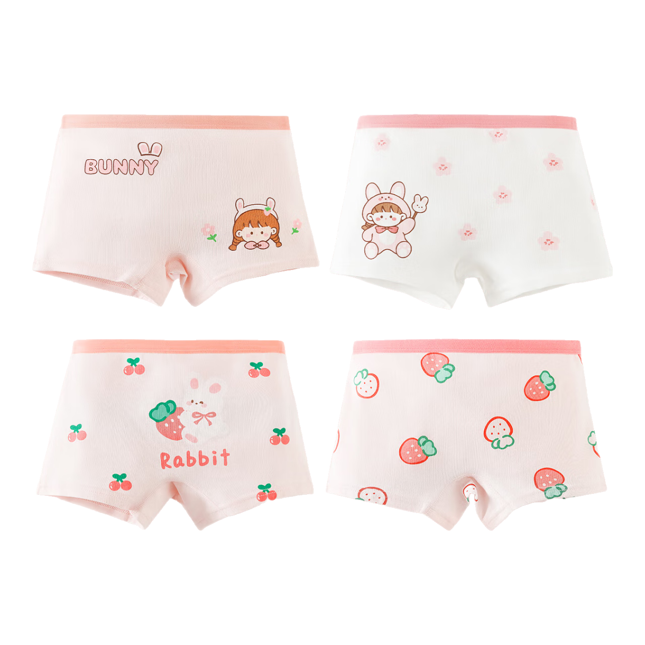 Caramella 2026 New Four-Season Children's Underwear, Cartoon Girls' Boxer Briefs, Pure Cotton 7A Antibacterial Baby Shorts And Boxers